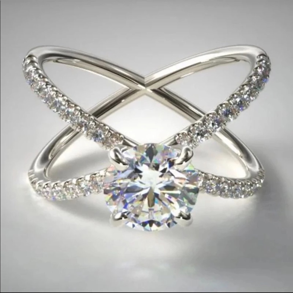 New Women’s 925 Silver Diamond Girl Ring